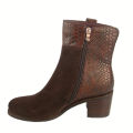 warme braune Leder Damen Stiefel